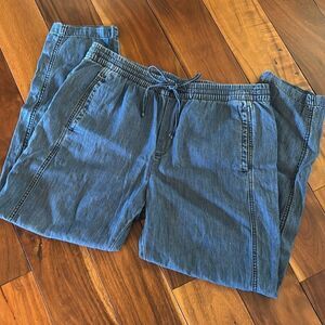 Gap Women's Chambray Elastic Waist Pants - M